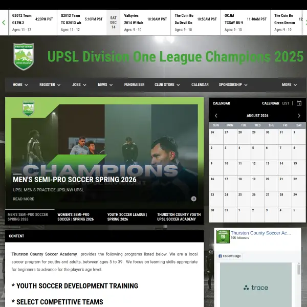 Thurston County Soccer Academy